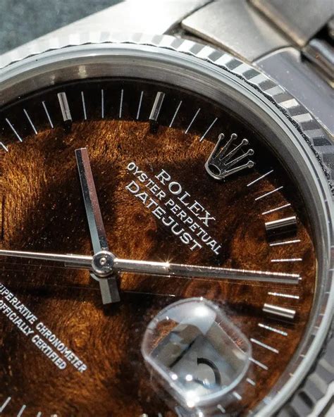 rolex datejust wood dial